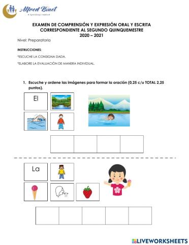 EVALUACIÓN EXPRESIÓN ORAL SEGUNDO QUIMESTRE