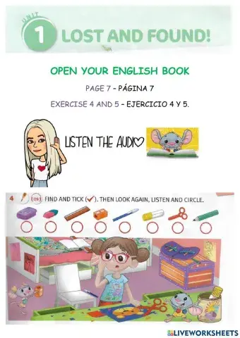 Hop into english - school objects