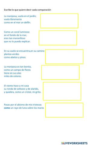 Comparación poema