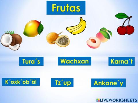 Frutas en kiche