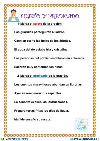 Sujeto y predicado