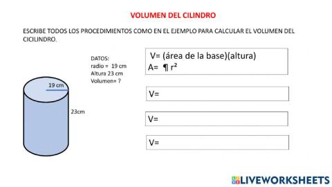 Volumen cilindro