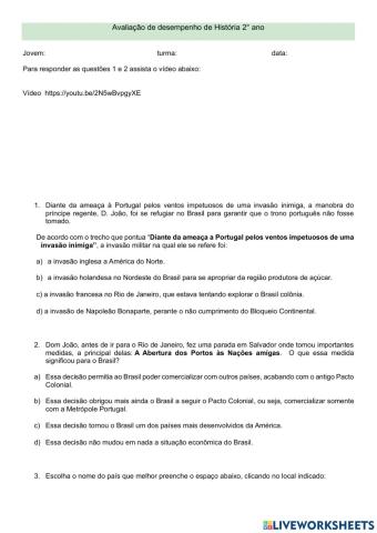 Vinda da Família Real e Revolução Industrial