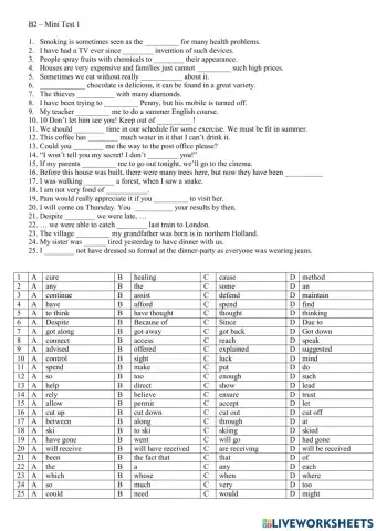 Ecce - grammar - multiple choice
