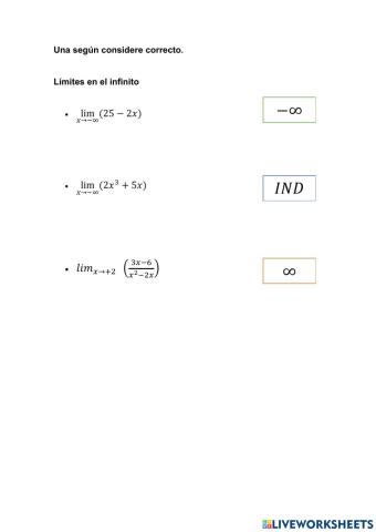 Límites al infinito