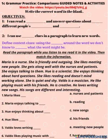 Reading about personality