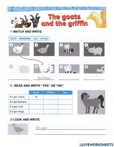 The goats and the griffin activities
