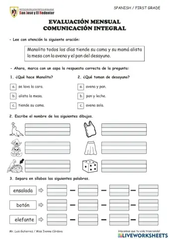 Evaluación mensual de comunicación (junio)