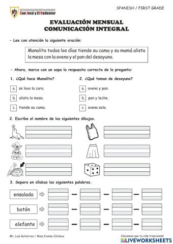 Evaluación mensual de comunicación (junio)