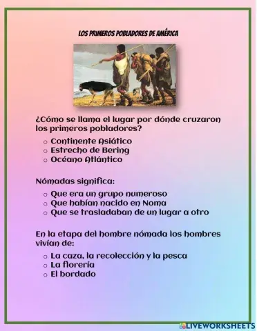 Los primeros pobladores de america