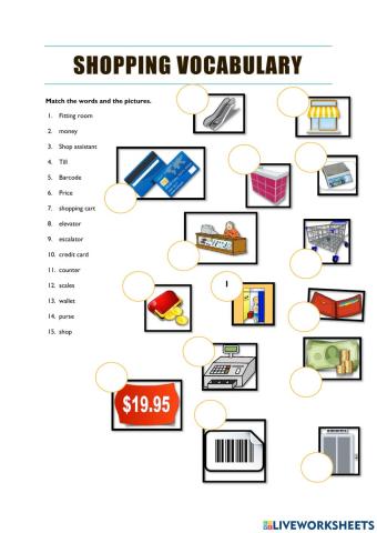 Shopping- Vocabulary