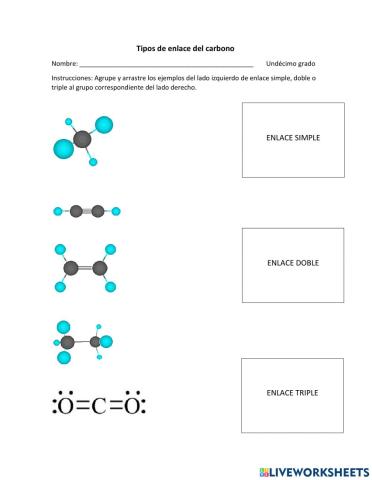 Tipos de enlace del carbono