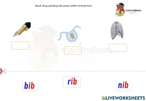 'i' sound drag and drop activity 3