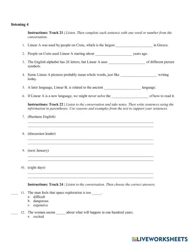 Level 5 - Test Module 4 - Listening