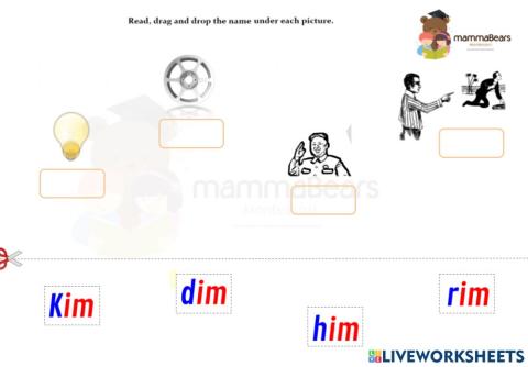 'i' sound drag and drop activity 4