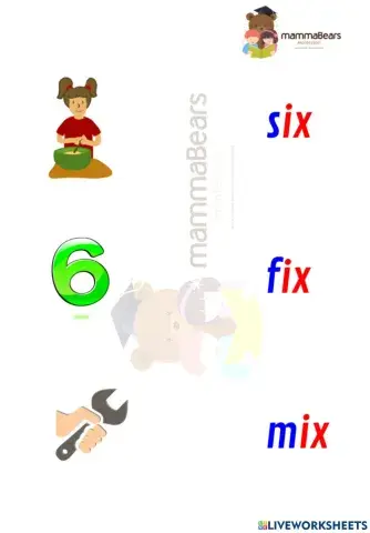 'i' sound match activity 3