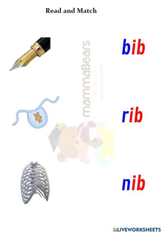 'i' sound match activity 5