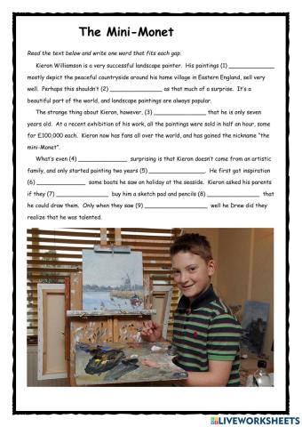 The Mini Monet FCE Exercise