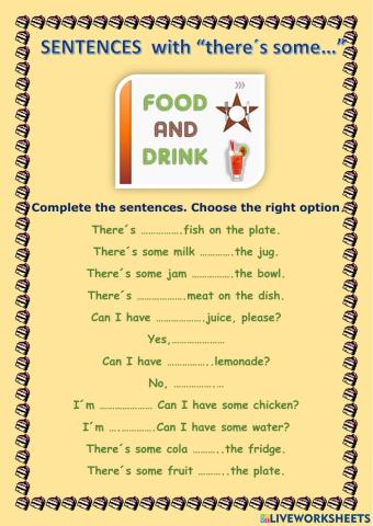 SENTENCES with THERE-S SOME