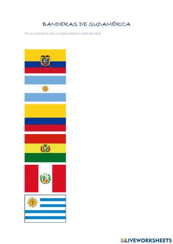 Banderas de América del sur
