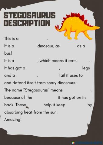 Stegosaurus description