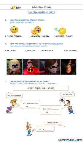 English Adventure Unit 1