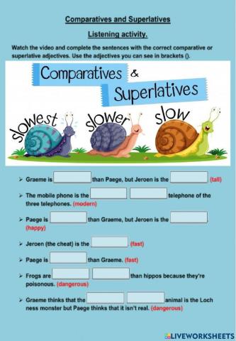 Comparative and Uperlative adjectives