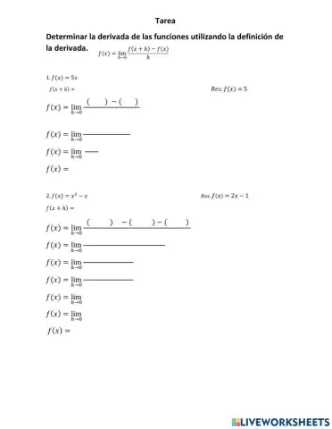 Derivada de una funcion