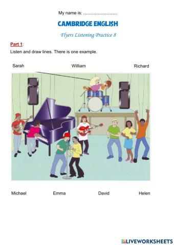 Flyers Listening Practice 8