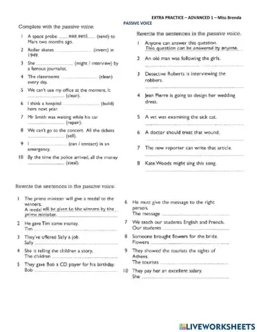 Passive Voice and Causative form