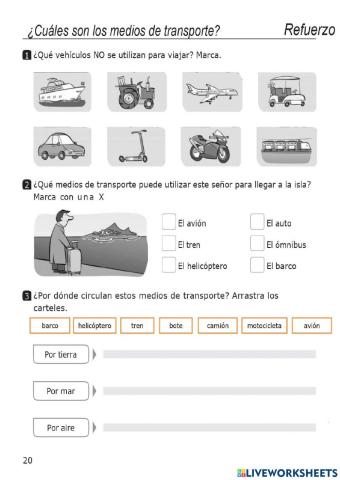 Los medios de transporte