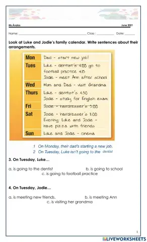 1ºmedio. present continuous