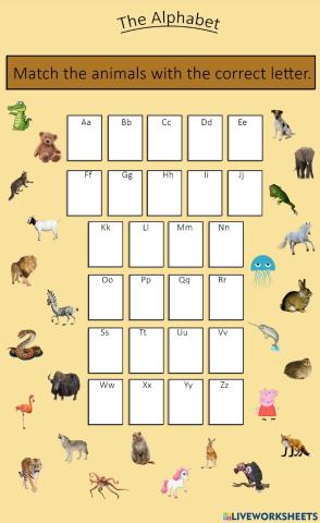 Alphabet animal