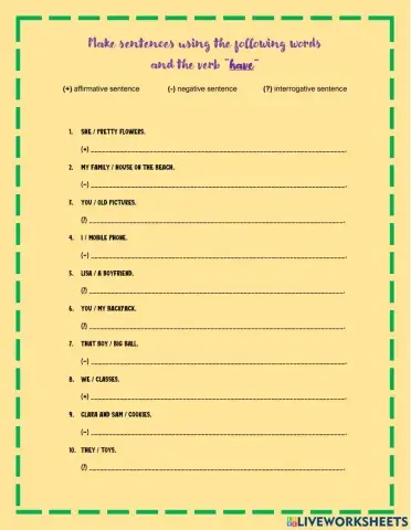 Have sentences (no correction)