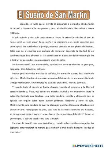 El sueño de San Martin