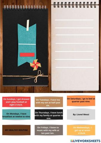 Lionel Messi's diary