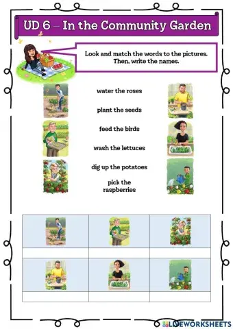 4º UD 6 In the Community Garden Ficha 5