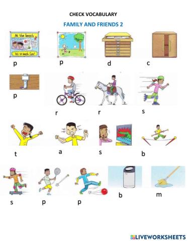 Check vocabulary F&F2