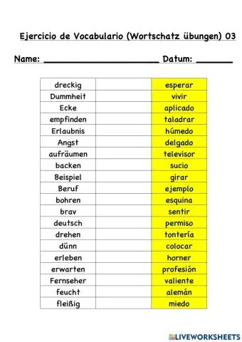 Clase de Palabras - Vocabulario 03