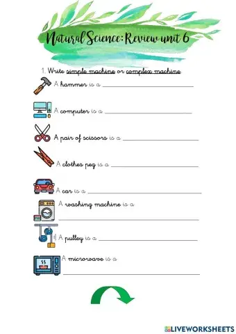 Natural Science - 1st Primary - Review unit 6