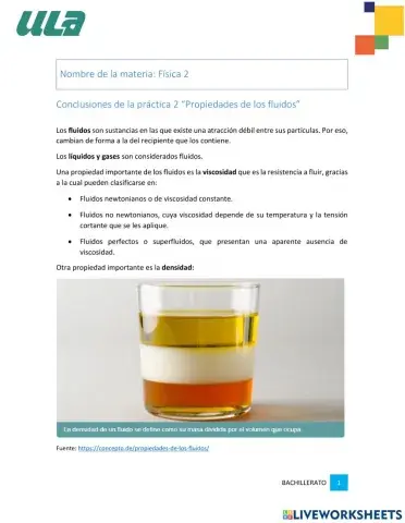 Densidad y viscosidad