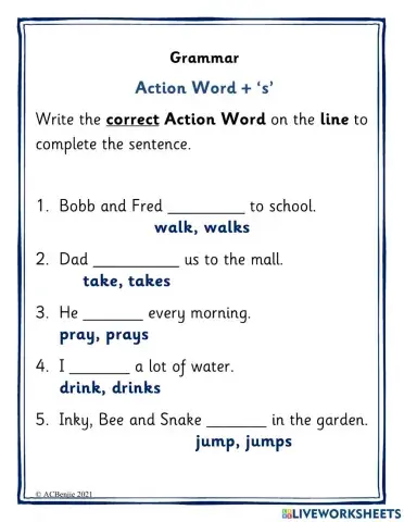 Subject Verb Agreement