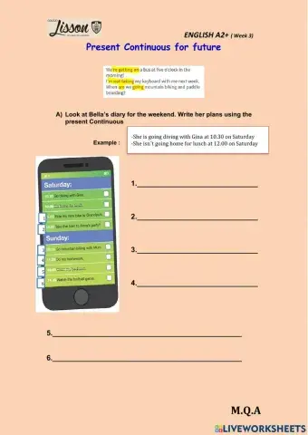 Present Continuous for future