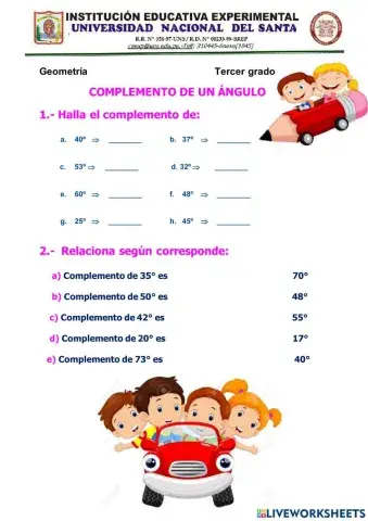 Complemento de un ángulo