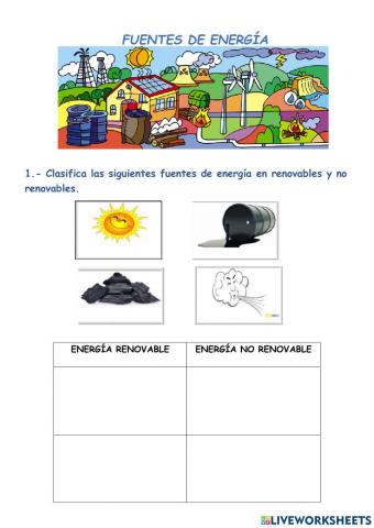 Fuentes de energía