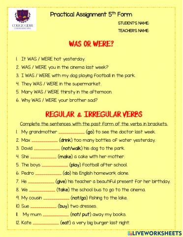 Practical Assignment - 5th Form Miss Carli & Miss Barby