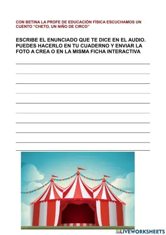Escritura de enunciados.