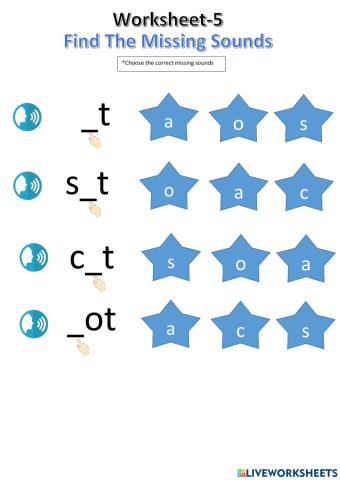 Choose the missing sounds