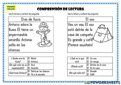 Comprensión de lectura