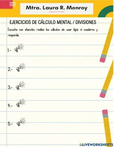 Divisiones con cálculo mental
